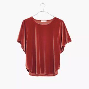 Madewell Velvet Butterfly Top